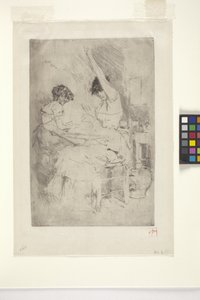 Bead Stringers, Venezia (etsing) av Robert Frederick Blum