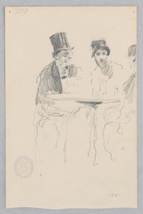 Kaféscene av Robert Frederick Blum