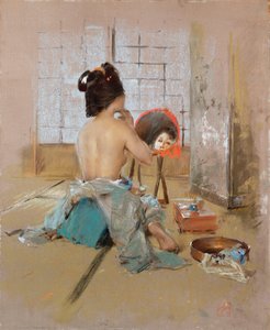 Geisha på toalettet hennes