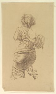 Studie for en knelende kvinne, «Vintage Festival», Mendelssohn Glee Club, New York, NY av Robert Frederick Blum