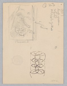 Studie for landskapet, "Moods to Music," Mendelssohn Glee Club, New York, NY av Robert Frederick Blum
