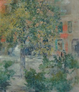Utsikt fra kunstnerens vindu, Grove Street, ca. 1900.