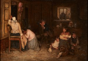 Triste nyheter (olje på lerret)