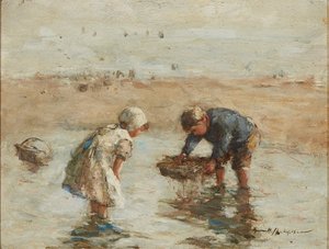 Young Fishers (olje om bord)