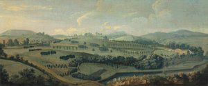 Utsikt over Gisburne Park, Yorkshire og parken