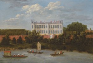 Utsikt over Syon House fra Themsen