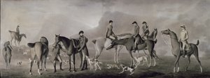 Tom Conolly fra Castletown Hunting with his Friends, 1769 (pastell, kritt og gouache på papir) av Robert Healy