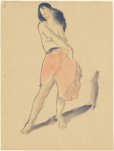 Danser i rødt skjørt, nr. 2 av Robert Henri