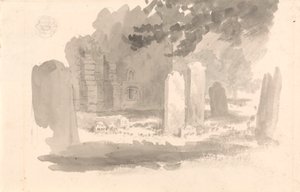 St. Stephen's Churchyard, Jersey, med graven til kunstnerens bror av Robert Hills