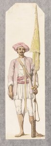 Rocket Man of Tipoo Sultan (1750-99), ca. 1793-4 (wc på papir) av Robert Hone
