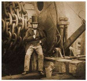 Isambard Kingdom Brunel av lanseringskjedene til SS Great Eastern, 1857
