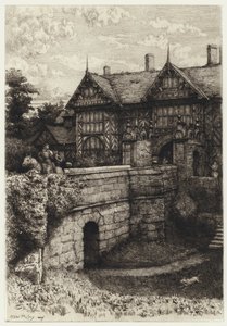 Speke Hall (etsing) av Robert Kent (after) Thomas
