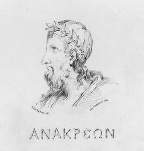 Portrett av Anacreon (gravering) av Robert Kerr (after) Porter