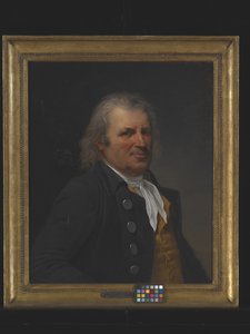Portrett av en eldre mann (olje på lerret) av Robert Lefevre
