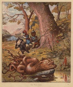 The Kitten Pilgrims: The Worm Sloth (farge litho) av Robert Michael Ballantyne
