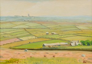 Zennor (olje på panel) av Robert Morson Hughes