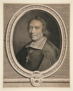 Portrett av Jean de Maupeou, biskop og greve av Chalons-sur-Saone av Robert Nanteuil