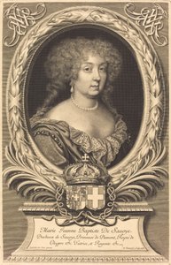 Marie-Jeanne-Baptiste, hertuginne av Savoy av Robert Nanteuil after Laurent Dufour