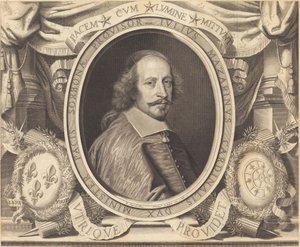 Kardinal Jules Mazarin av Robert Nanteuil after Pierre Mignard I