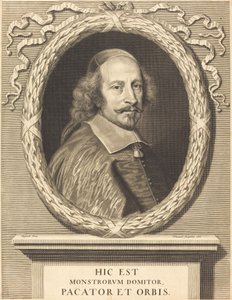 Kardinal Jules Mazarin av Robert Nanteuil after Pierre Mignard I