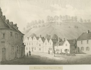 Kinver Town: sepia-tegning, 1836