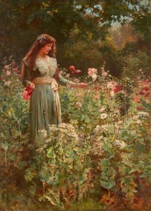 Samle valmuer (olje på lerret) av Robert Payton Reid
