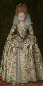 Prinsesse Elizabeth 1596-1662, senere dronning av Böhmen, ca. 1606. av Robert Peake I