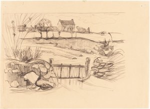 Port til våningshuset, Pont-Aven av Robert Polhill Bevan