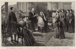 Dåpen på Balmoral av spedbarnsdatteren til prinsen og prinsesse Henry av Battenberg