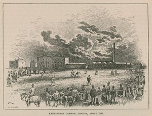 Kennington common, London, ca 1840 av Robert Randoll