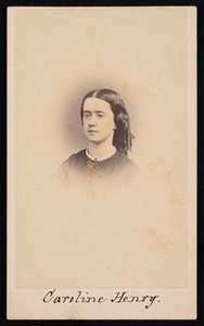 Portrett av Caroline Henry 1839-1920, mellom 1860 og 1869. av Robert. Robert Addis,RW Addis,Addis