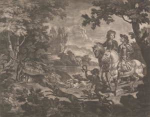 Jegere som jager en hjort av Robert Robinson