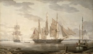 Skip i havnen, 1805
