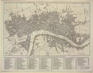 En plan for London, Westminster og Southwark av Robert Sayer