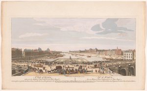 Utsikt over Pont Neuf over elven Seinen i Paris, med utsikt mot Pont Royal En utsikt over Paris, tatt fra midten av Pont Neuf mot Pont Royal (...) (tittel på objekt) Paris (serietittel) av Robert Sayer