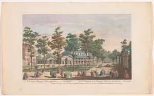 Utsikt over Rotunda i Ranelagh Gardens i London En utsikt over Rotundo, House, & Gardens, &c. på Ranelagh (tittel på objekt) Ranelagh Gardens og Vauxhall Gardens (serietittel) av Robert Sayer