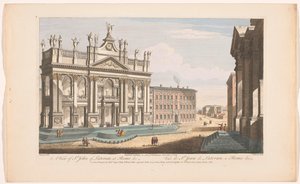 Utsikt over Saint John Lateran-kirken i Roma En utsikt over St. Johannes av Lateran, i Roma &c (tittel på objekt) Roma (serietittel)