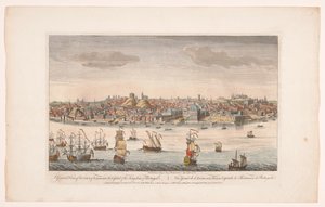 Utsikt over byen Lisboa Et generelt syn på byen Lisboa, hovedstaden til kongeriket Portugal (tittel på objekt) Madrid og Lisboa (serietittel)