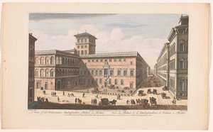 Se på Palazzo Venezia i Roma En utsikt over det venetianske ambassadørpalasset i Roma (tittel på objekt) Roma (serietittel) av Robert Sayer