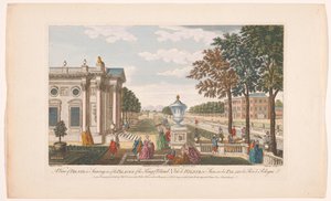 Utsikt over Schloss Pillnitz En utsikt over Bilniz i Sachsen, et av palassene til kongen av Polen (tittel på objekt) Saksen (serietittel) av Robert Sayer