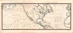 Kart, som inneholder kysten av California, New Albion og russiske funn i nord; med halvøya Kamtschatka, i Asia, motsatt den; og øyer, spredt over Stillehavet, nord for linjen. Nord-Amerika og Vesten av Robert Sayer And John Bennett