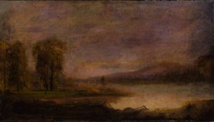 Landskap med innsjø, 1864.
