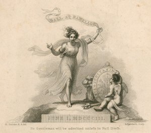 Invitasjon til et ball i Ranelagh Gardens, Millbank, London, 1. juni 1803 av Robert Smirke
