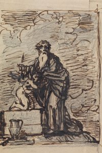Studie av Abraham som blir testet av Gud av Robert Smirke