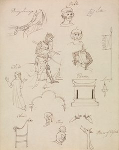 figur Studies for Medieval Noble Life av Robert Smirke