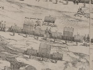 Beskrivelse av hærene til Hest og Fot av Hans Majesteter, og Sir Thomas Fairefax; den fjortende dagen i juni 1645 av Robert Streater or Streeter