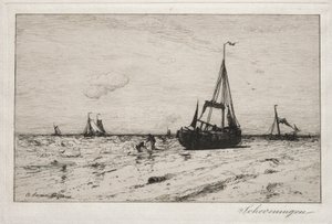 Scheveningen (etsing) av Robert Swain Gifford