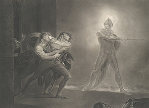 Hamlet, Horatio, Marcellus and the Ghost Shakespeare, Haml..., first published 1796, reissued 1852.    1156300   no       norwegian Successfully Translated  Original: Add. 5415A Map, illustration from the Queen Mary Atlas Translat: Add. 5415A Map, illustra