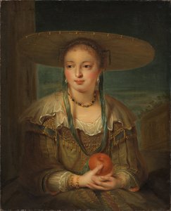 Pomone - Pomona, av Tournieres, Robert (1667-1752). Olje på lerret. Mål: 78x64 cm. Nationalmuseum Stockholm