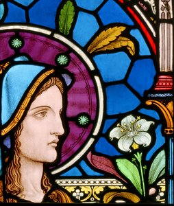 Jomfru Maria, 1863 (farget glass)